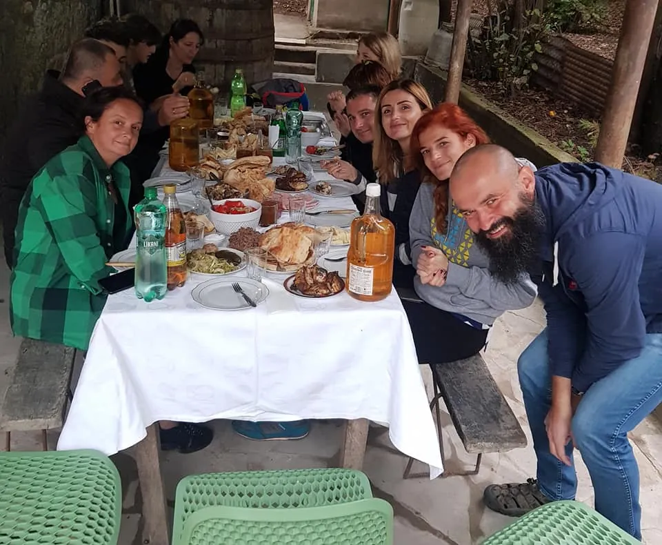 Harvest feast with club members